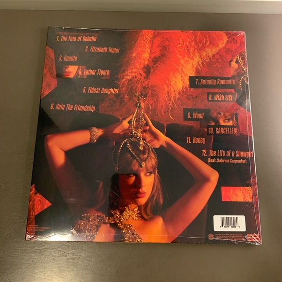 TLOAS Life of a Showgirl Sweat & Vanilla Orange Glitter Vinyl with CD Poster - Picture 7 of 13